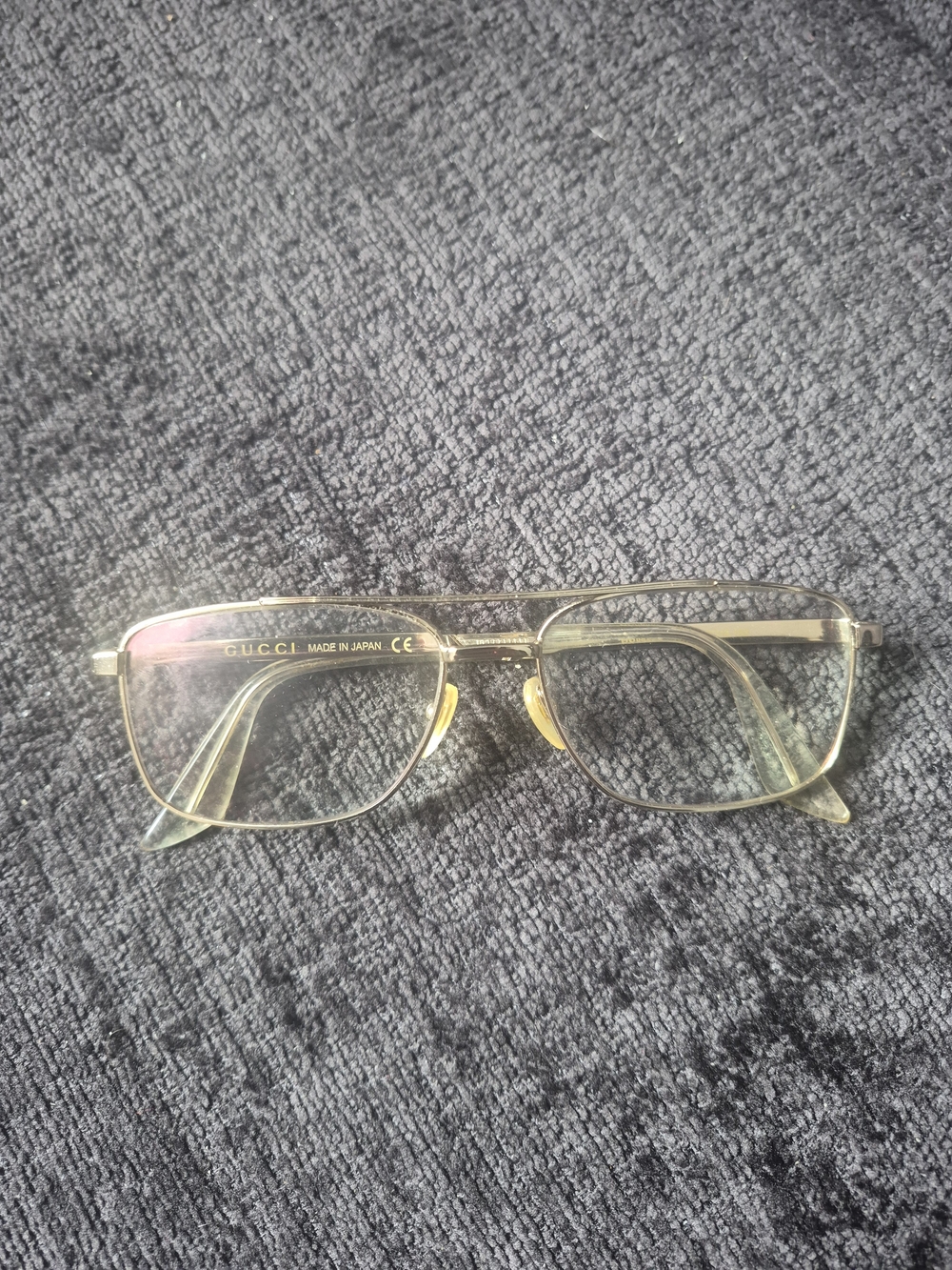 Vintage Gucci Gold Metal Aviator Glasses - Vintage Made In Japan